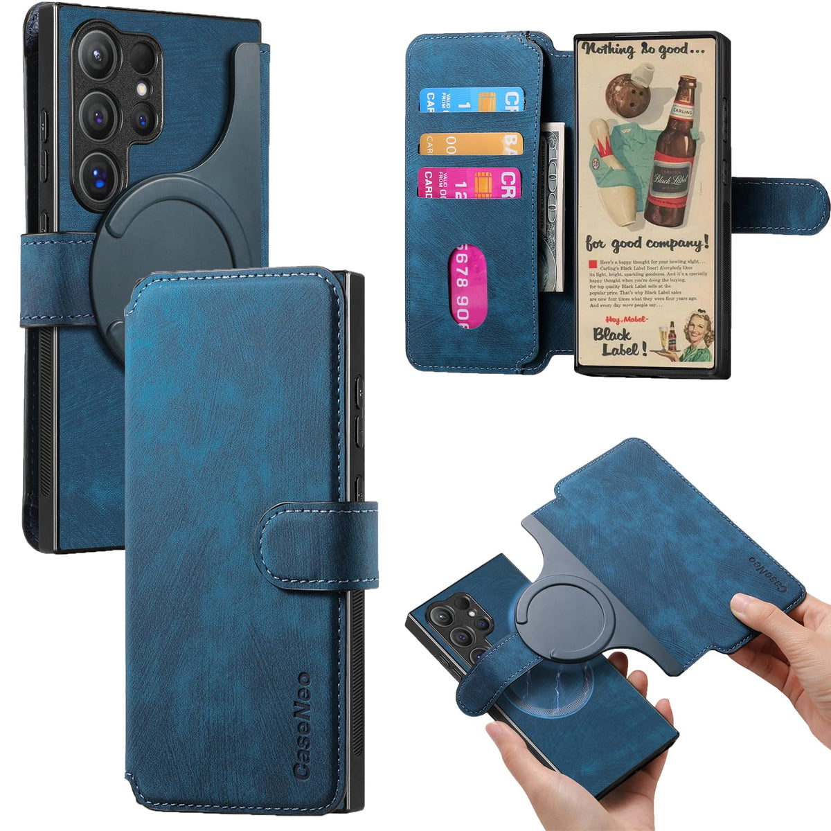 MagSafe Shockproof RFID Wallet Phone Case for Samsung Galaxy S24 Plus