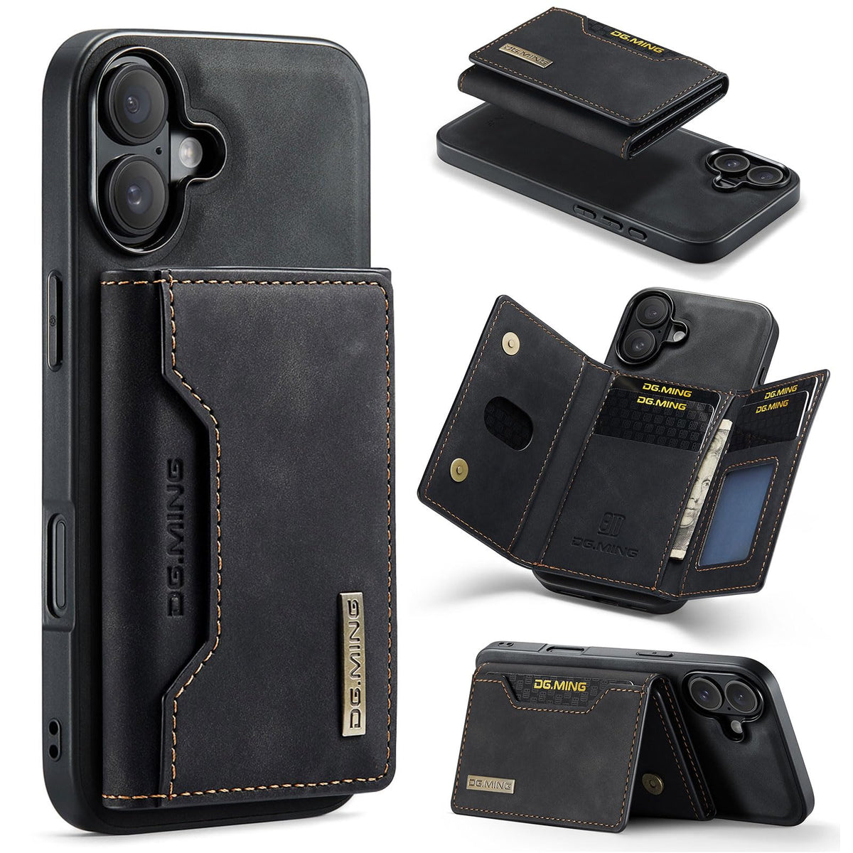 Leather phone case with card slot for iPhone 17 Pro Max
