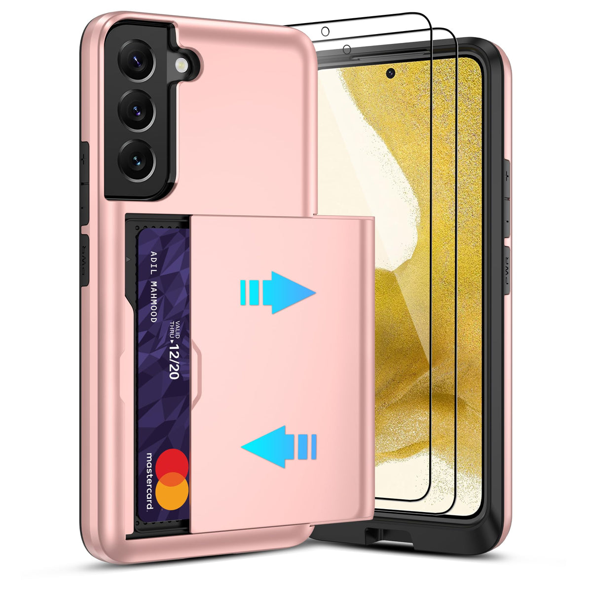 PC+silicone phone case with SIM card slot for Samsung Galaxy A56 5G