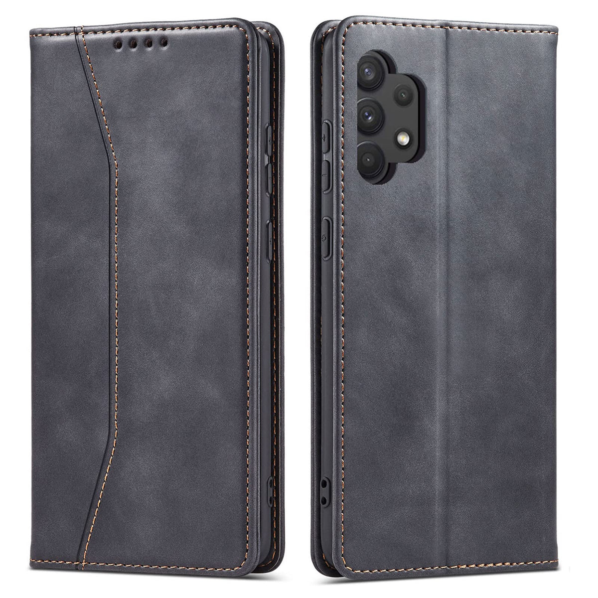 Magnetic genuine leather phone case for Samsung Galaxy S6