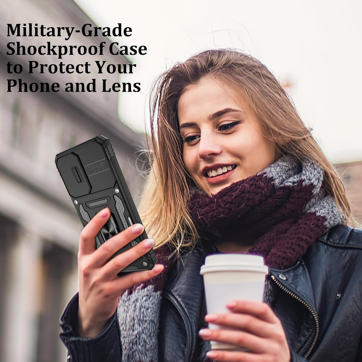 Shockproof phone case for Samsung A26 5G with 2 screen protectors