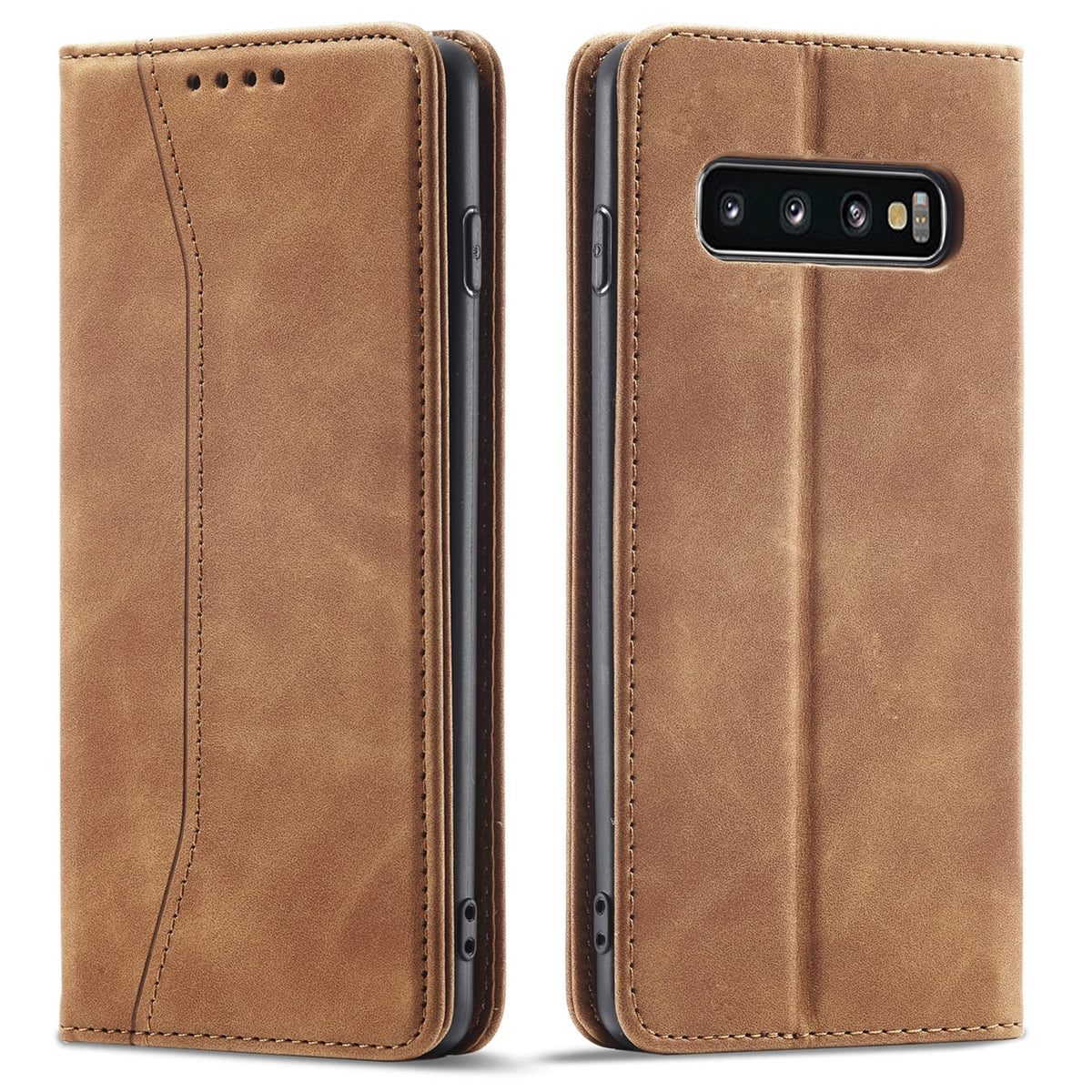 Magnetic genuine leather phone case for Samsung Galaxy S6