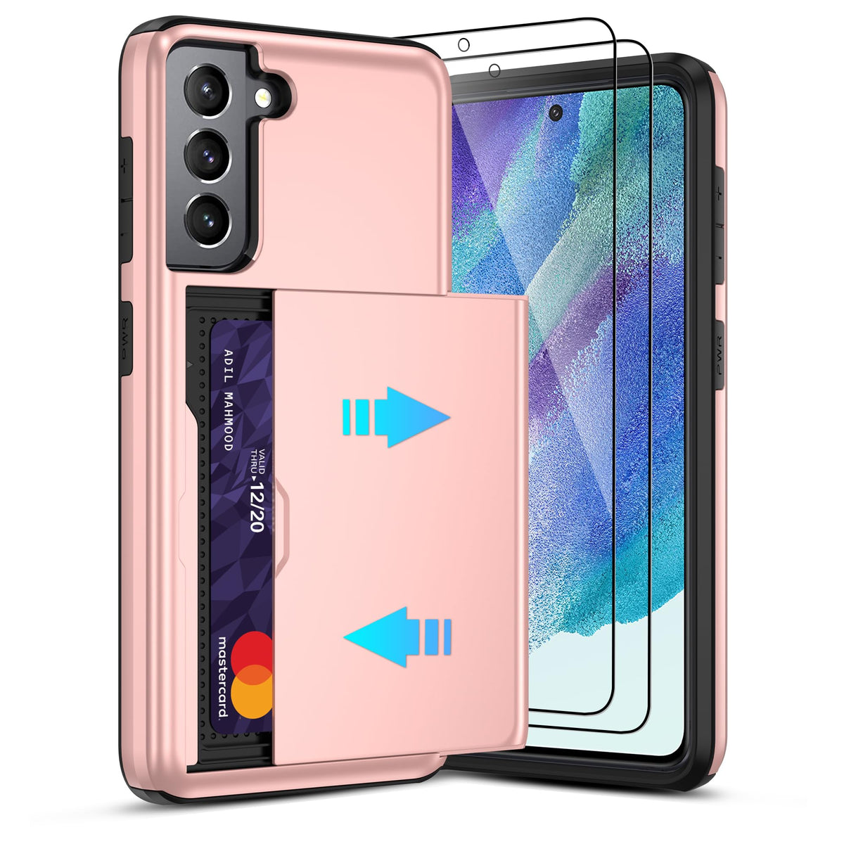PC+silicone phone case with SIM card slot for Samsung Galaxy A56 5G