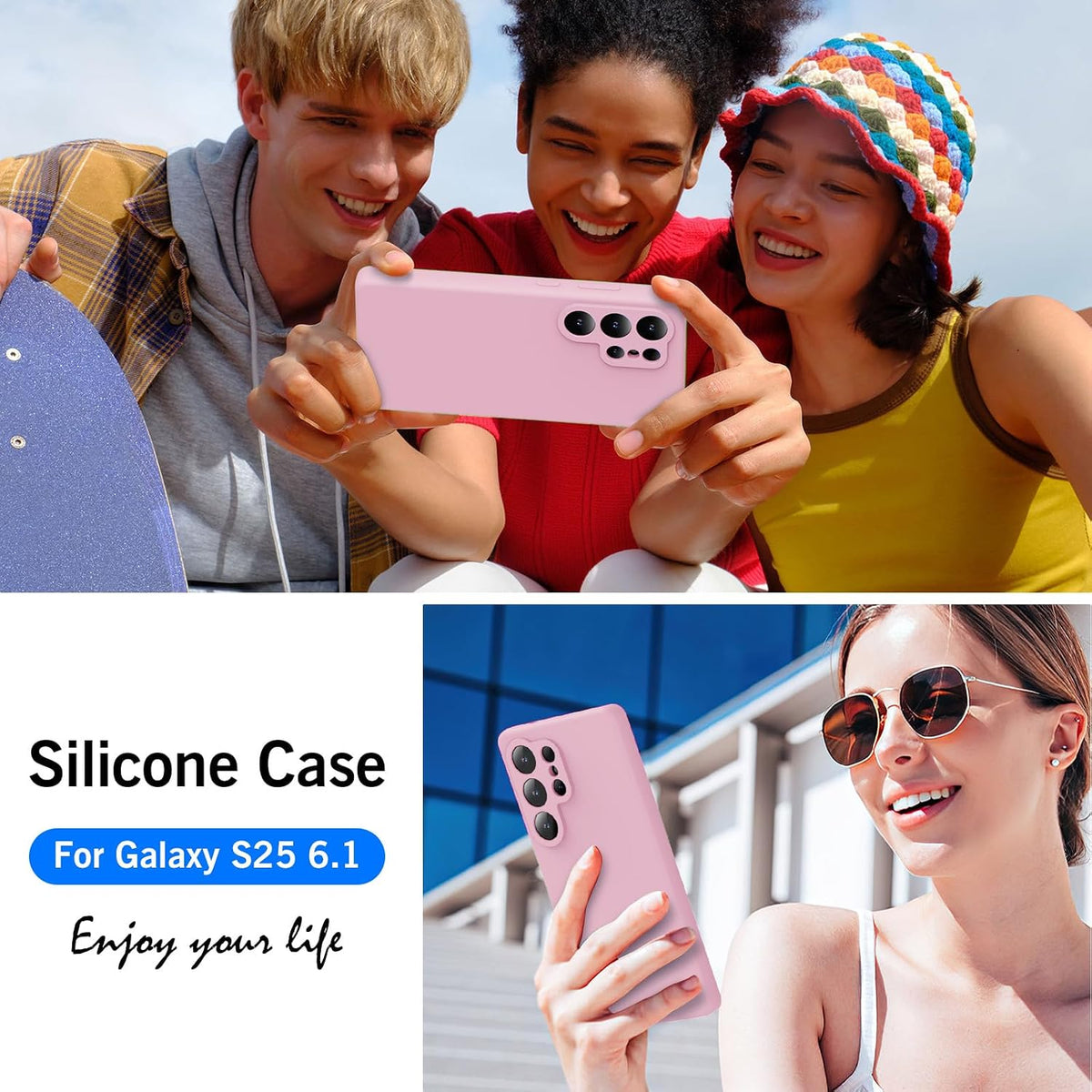 Silicone shockproof phone case for Samsung Galaxy S25 Ultra