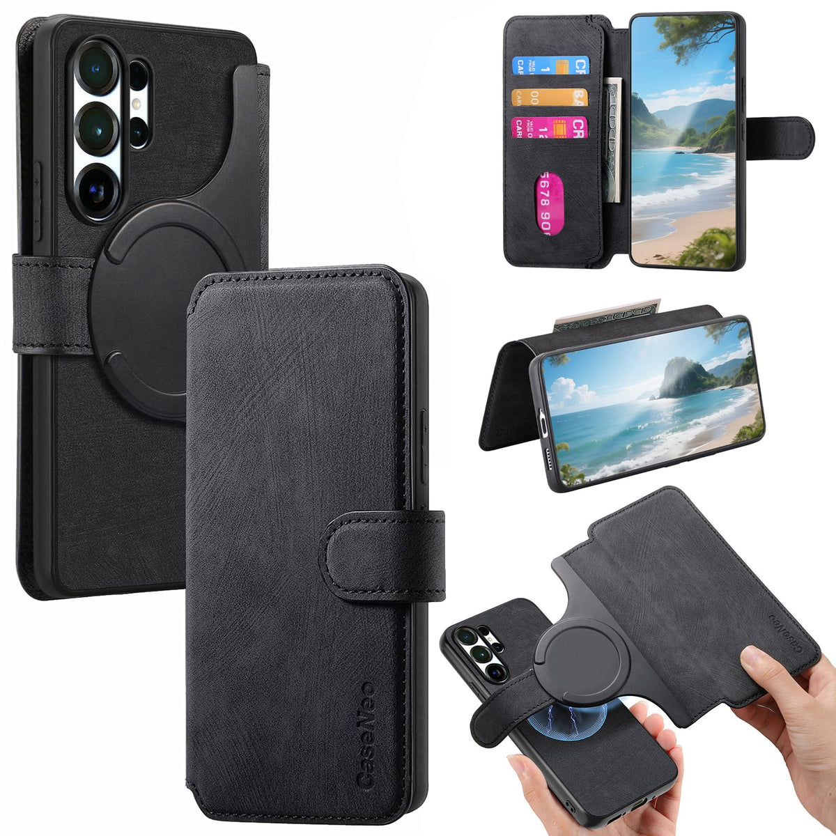 MagSafe Shockproof RFID Wallet Phone Case for Samsung Galaxy S24 Plus