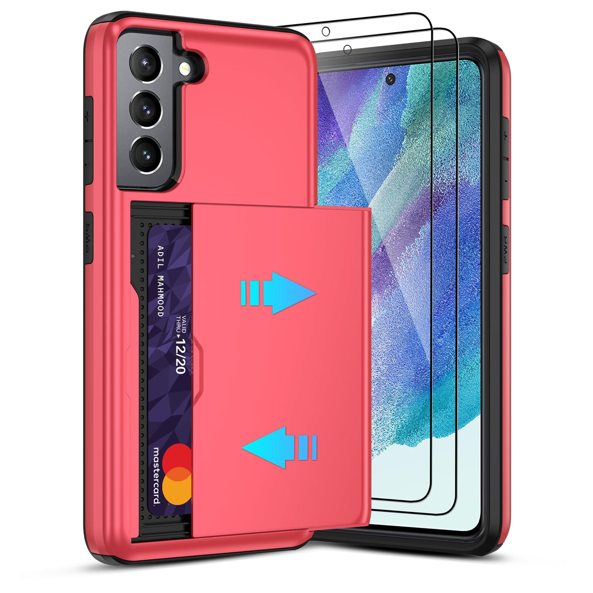 PC+silicone phone case with SIM card slot for Samsung Galaxy A56 5G