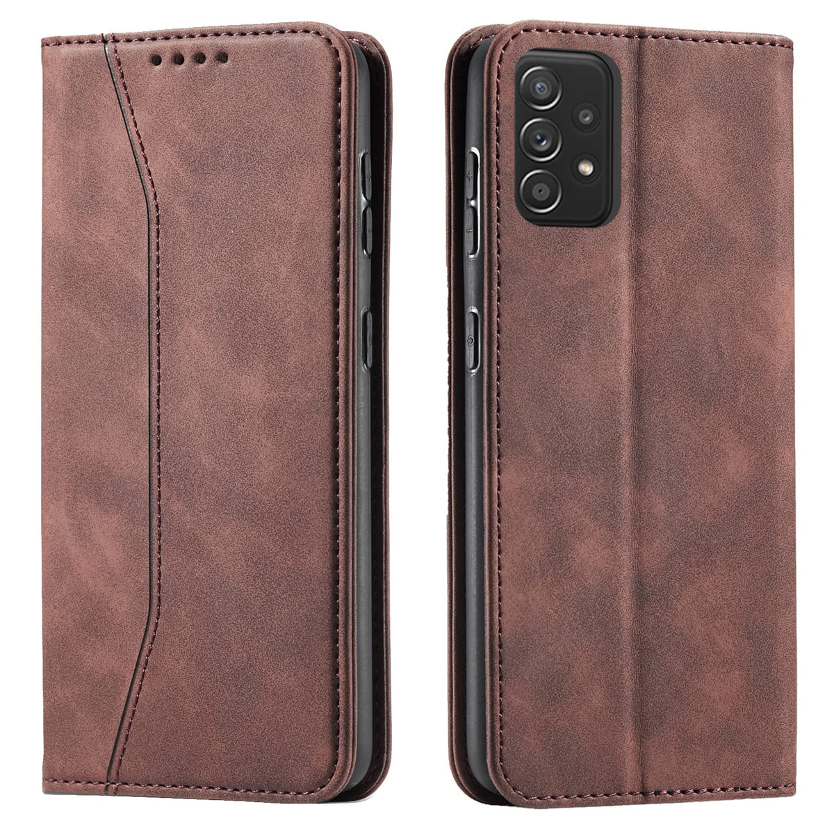 Magnetic genuine leather phone case for Samsung Galaxy S6