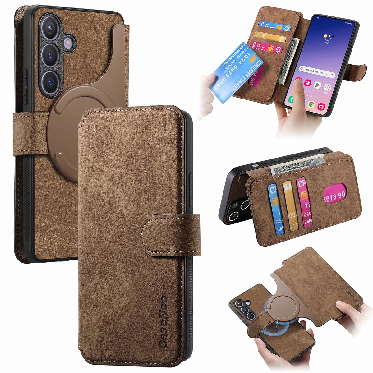 MagSafe Shockproof RFID Wallet Phone Case for Samsung Galaxy S24 Plus