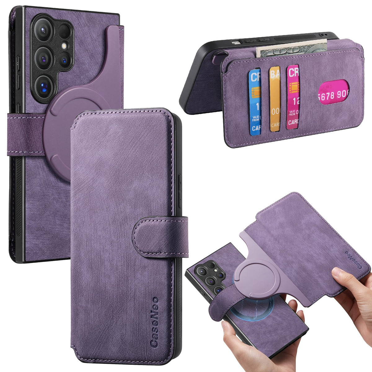 MagSafe Shockproof RFID Wallet Phone Case for Samsung Galaxy S24 Plus