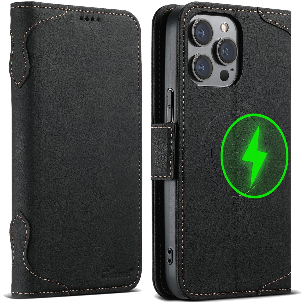 Magnetic PU TPU  Phone Case iPhone 15 Pro Max | MagSafe Shockproof