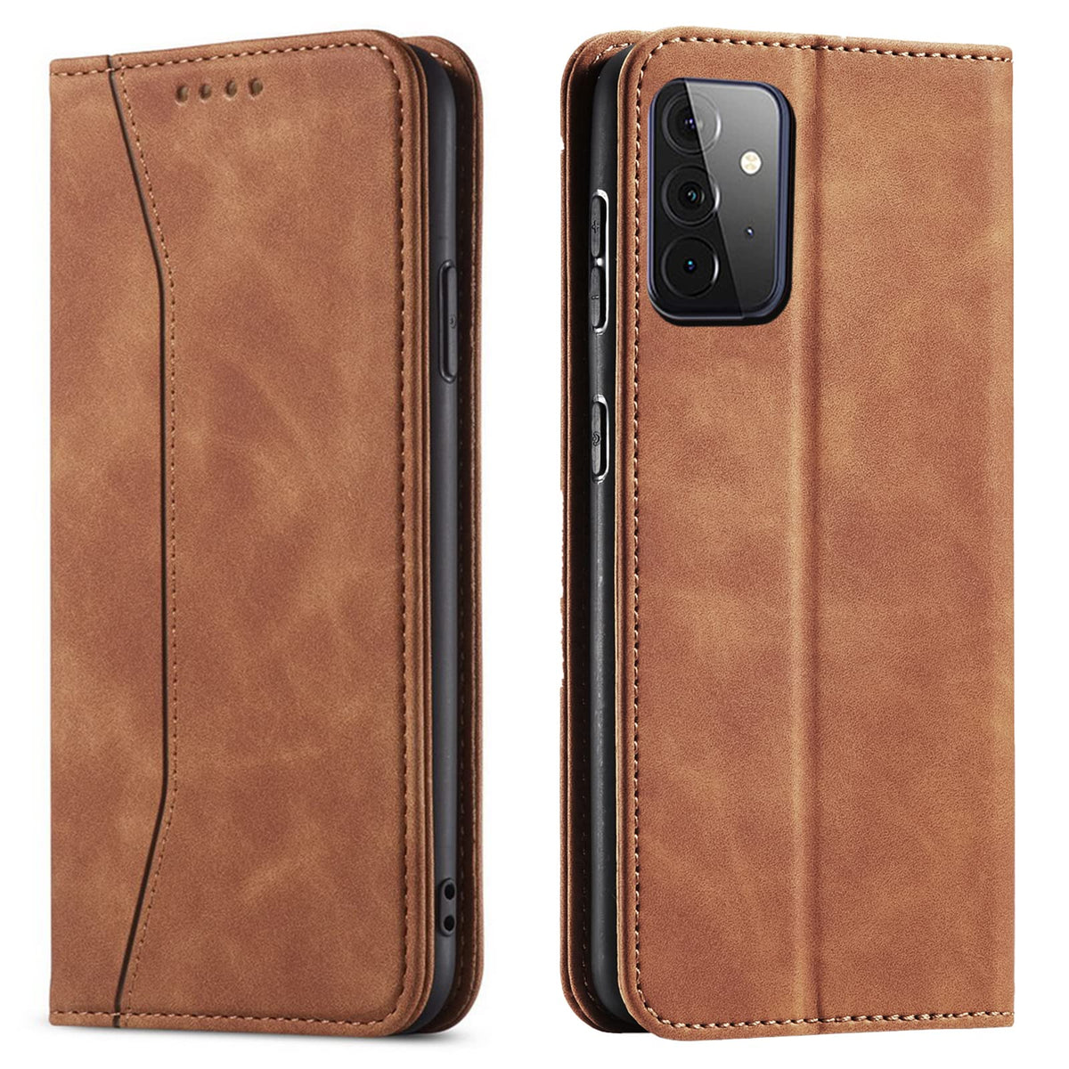 Magnetic genuine leather phone case for Samsung Galaxy S6