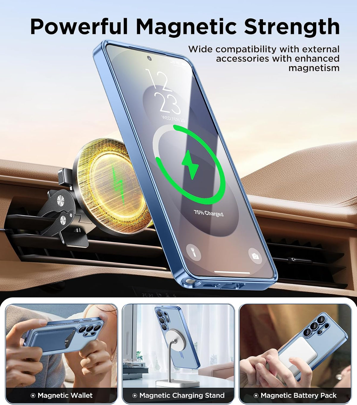 Magnetic phone case for Samsung Galaxy S25 Ultra, MagSafe compatible
