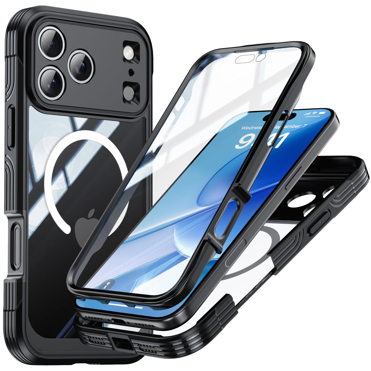 Shockproof Magnetic phone case for iPhone 17 Pro Max, military-grade 