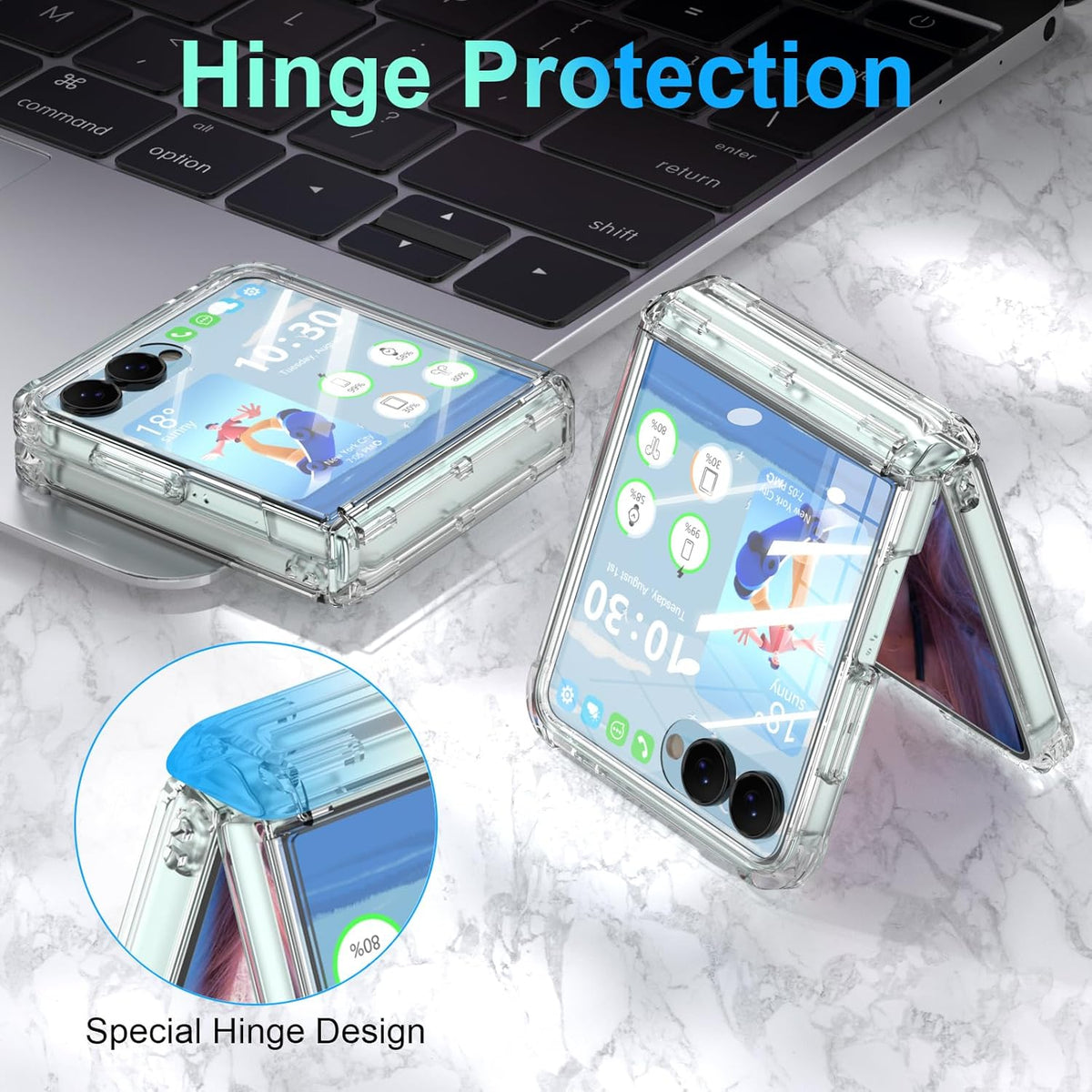 Shockproof transparent phone case for Samsung Galaxy Z Flip 7