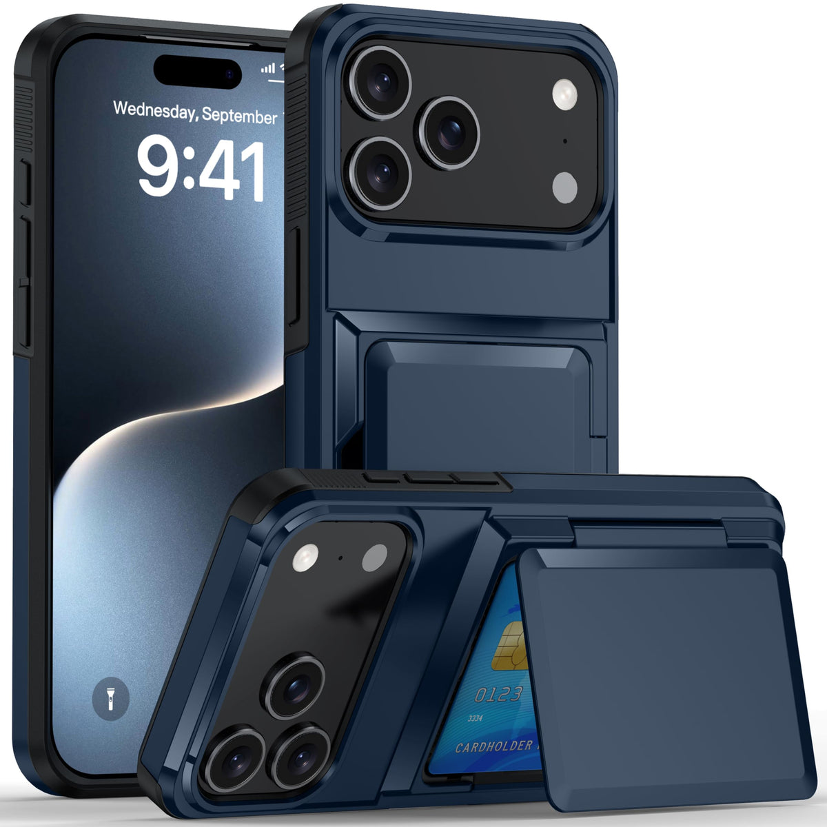 Wallet-style Shockproof phone case with card slot for iPhone 17 Pro
