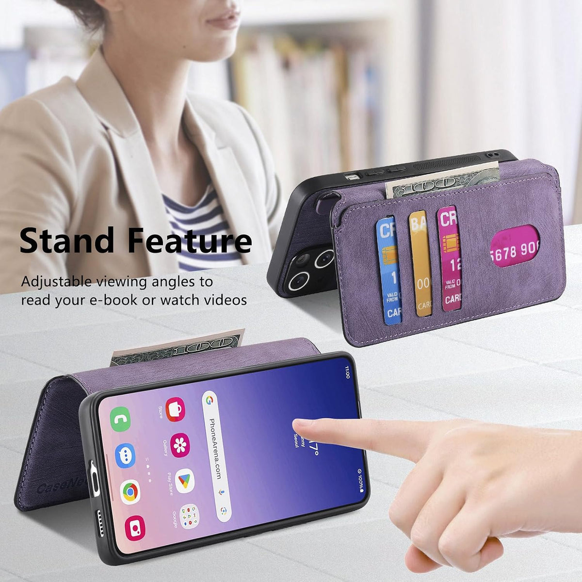 MagSafe Shockproof RFID Wallet Phone Case for Samsung Galaxy S24 Plus