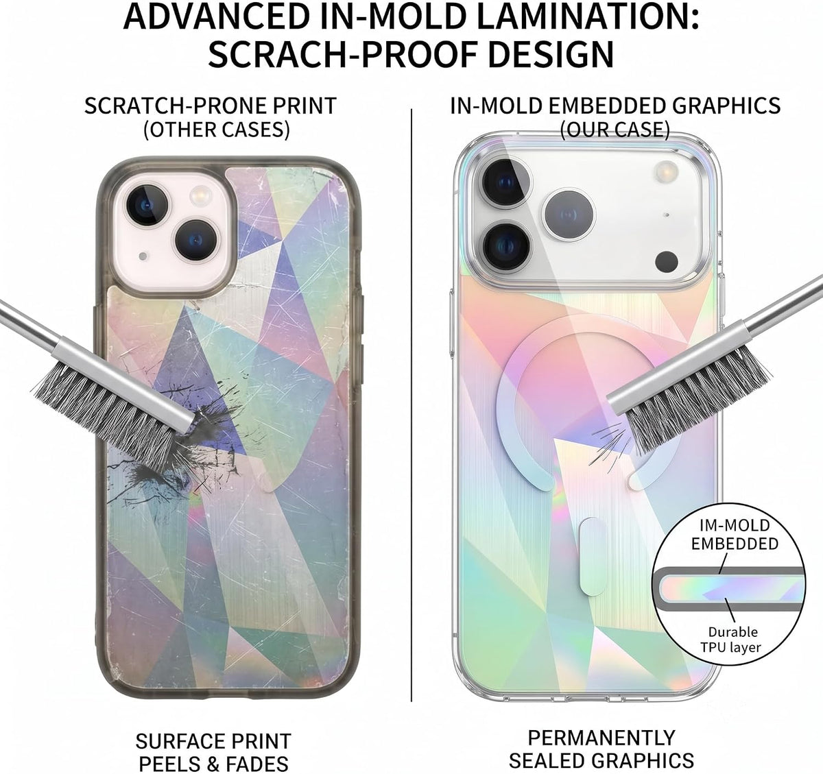 TPU MagSafe Rainbow Phone Case for iPhone 17 Pro Max