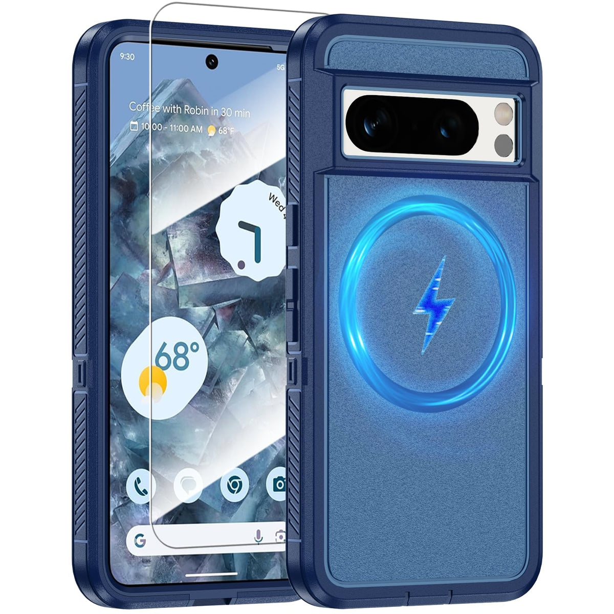 MagSafe Shockproof phone case for Google Pixel 8 Pro plus a screen pr