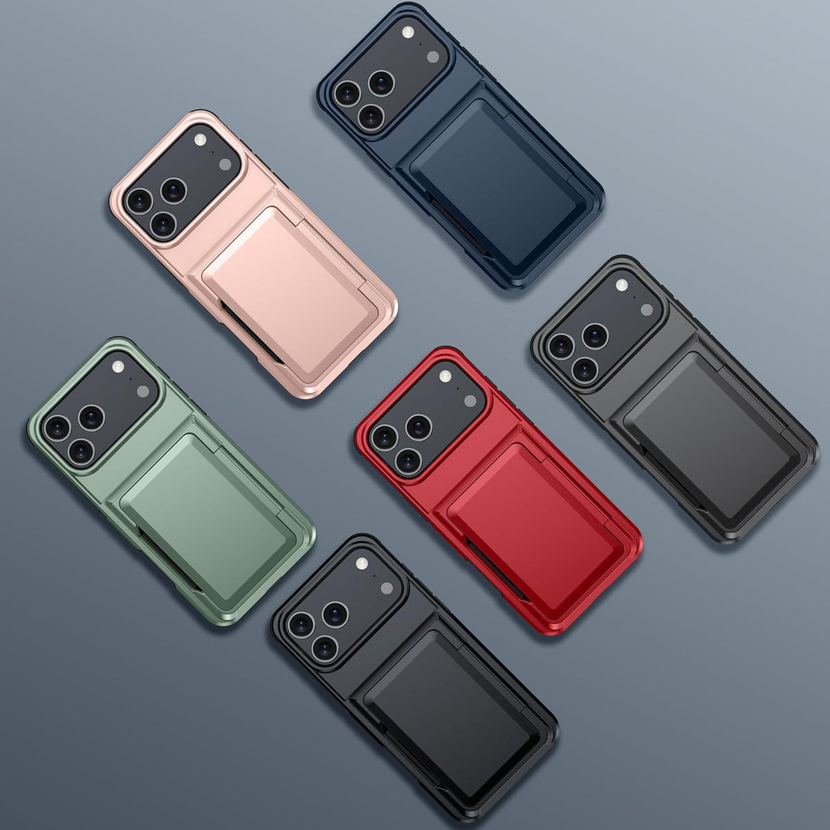 Wallet-style Shockproof phone case with card slot for iPhone 17 Pro