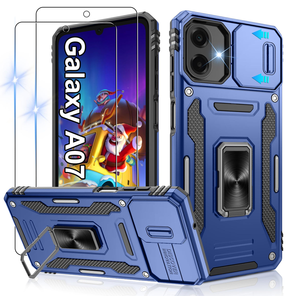 Shockproof phone case for Samsung A26 5G with 2 screen protectors