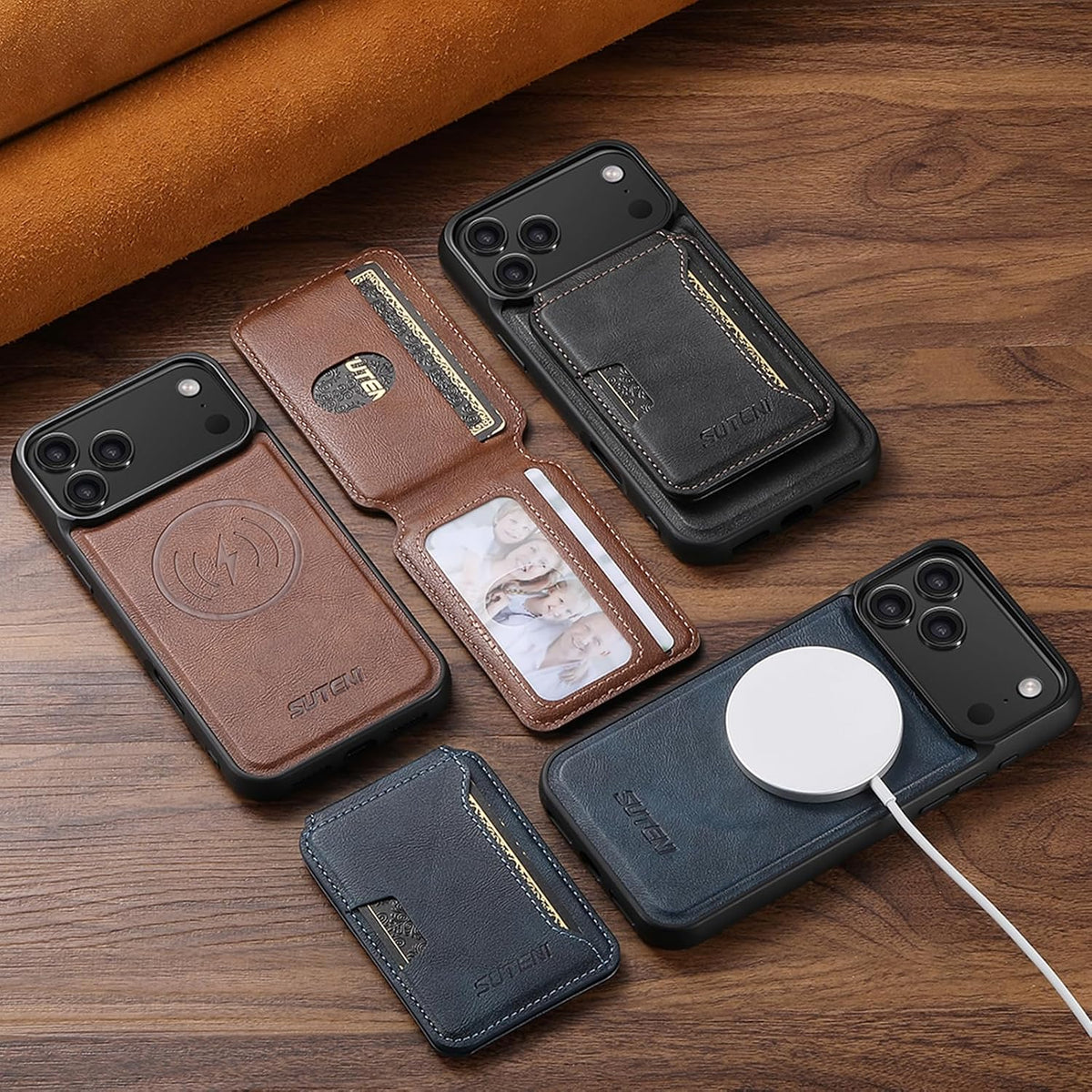 MagSafe Genuine Leather Shockproof Phone Case for iPhone 17 Pro Max