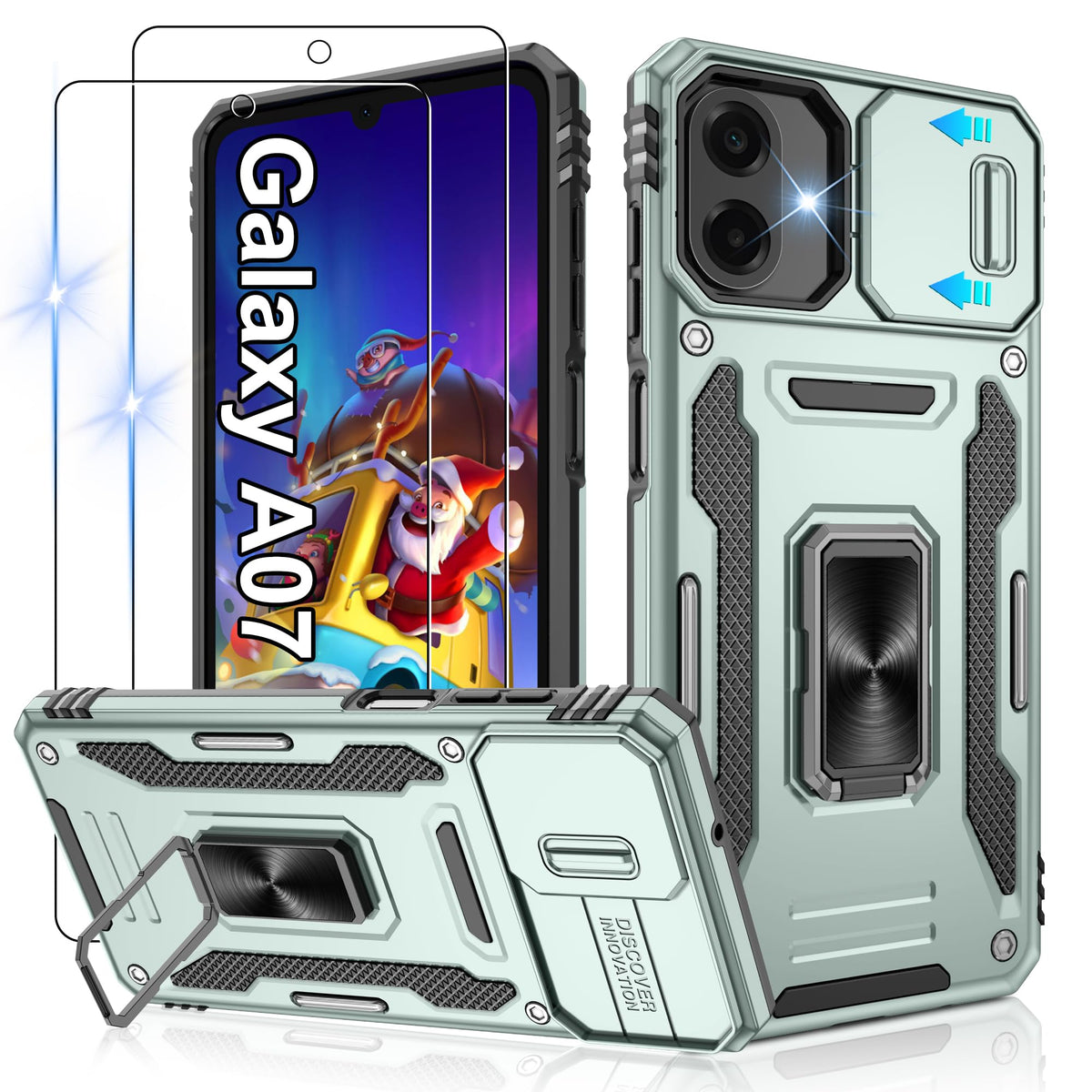 Shockproof phone case for Samsung A26 5G with 2 screen protectors