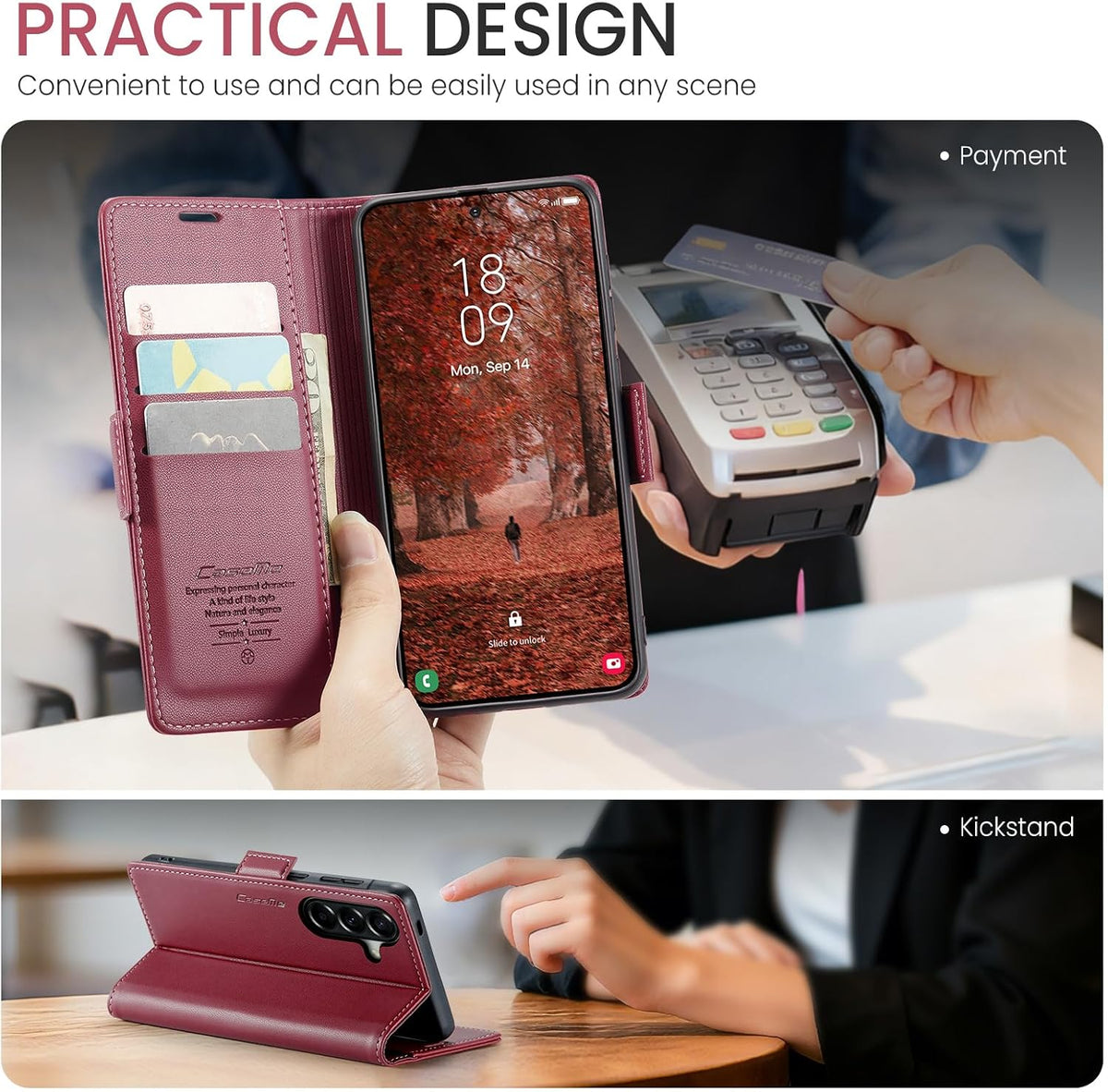 Leather phone case for Samsung Galaxy S23