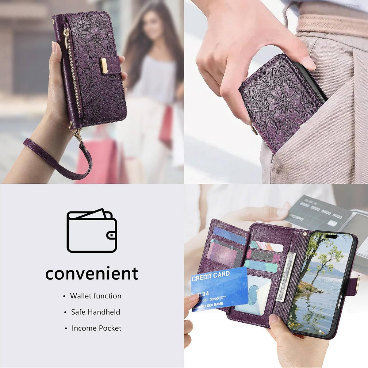 PU leather wallet-style phone case for Samsung Galaxy A17/A16 5G