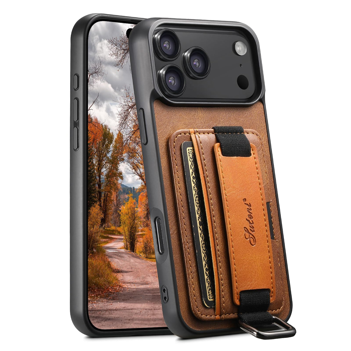 PU leather phone case with card slot for iPhone 17 Pro Max