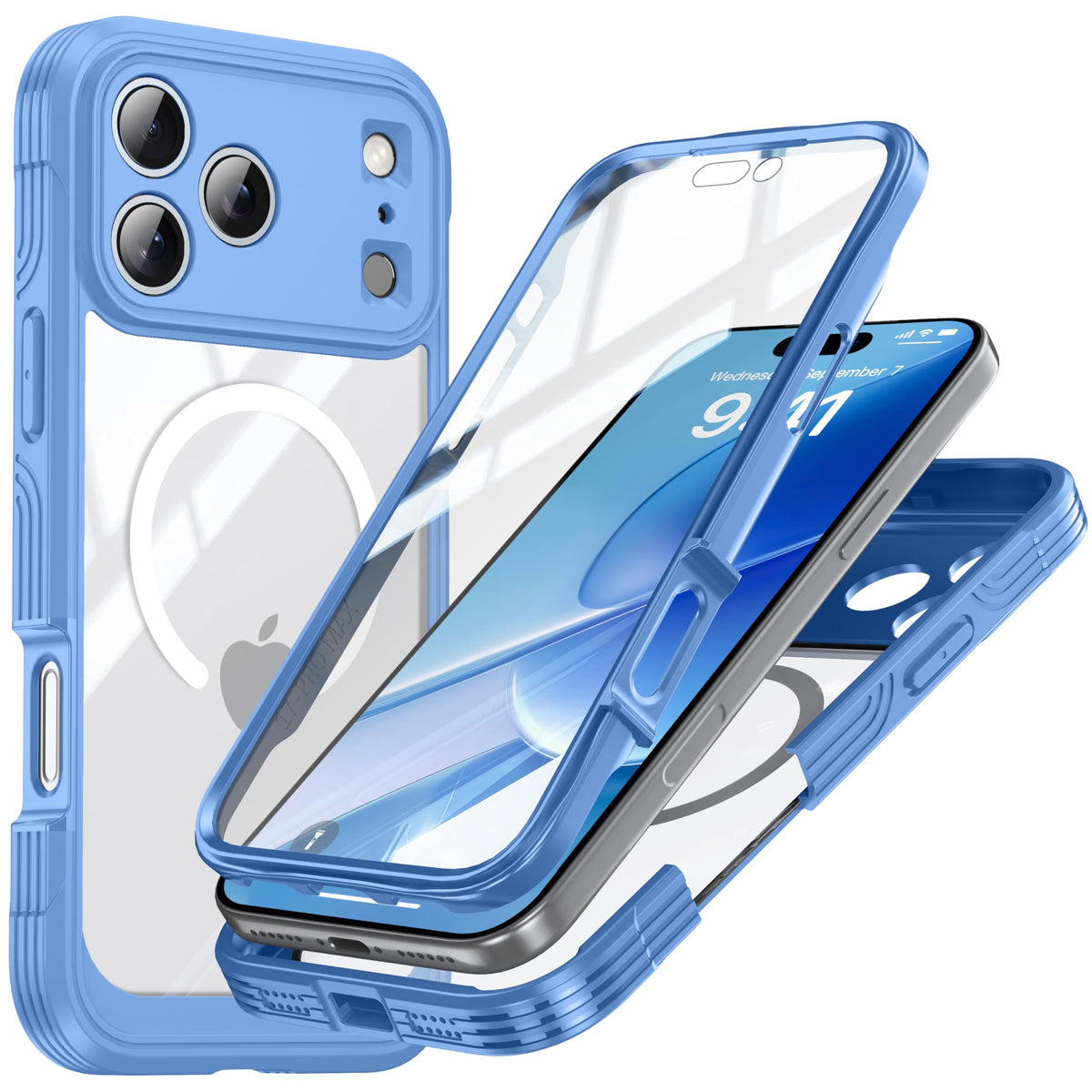 Shockproof Magnetic phone case for iPhone 17 Pro Max, military-grade 