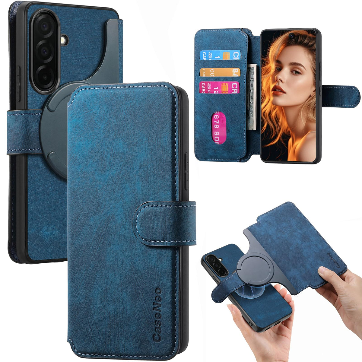 MagSafe Shockproof RFID Wallet Phone Case for Samsung Galaxy S24 Plus