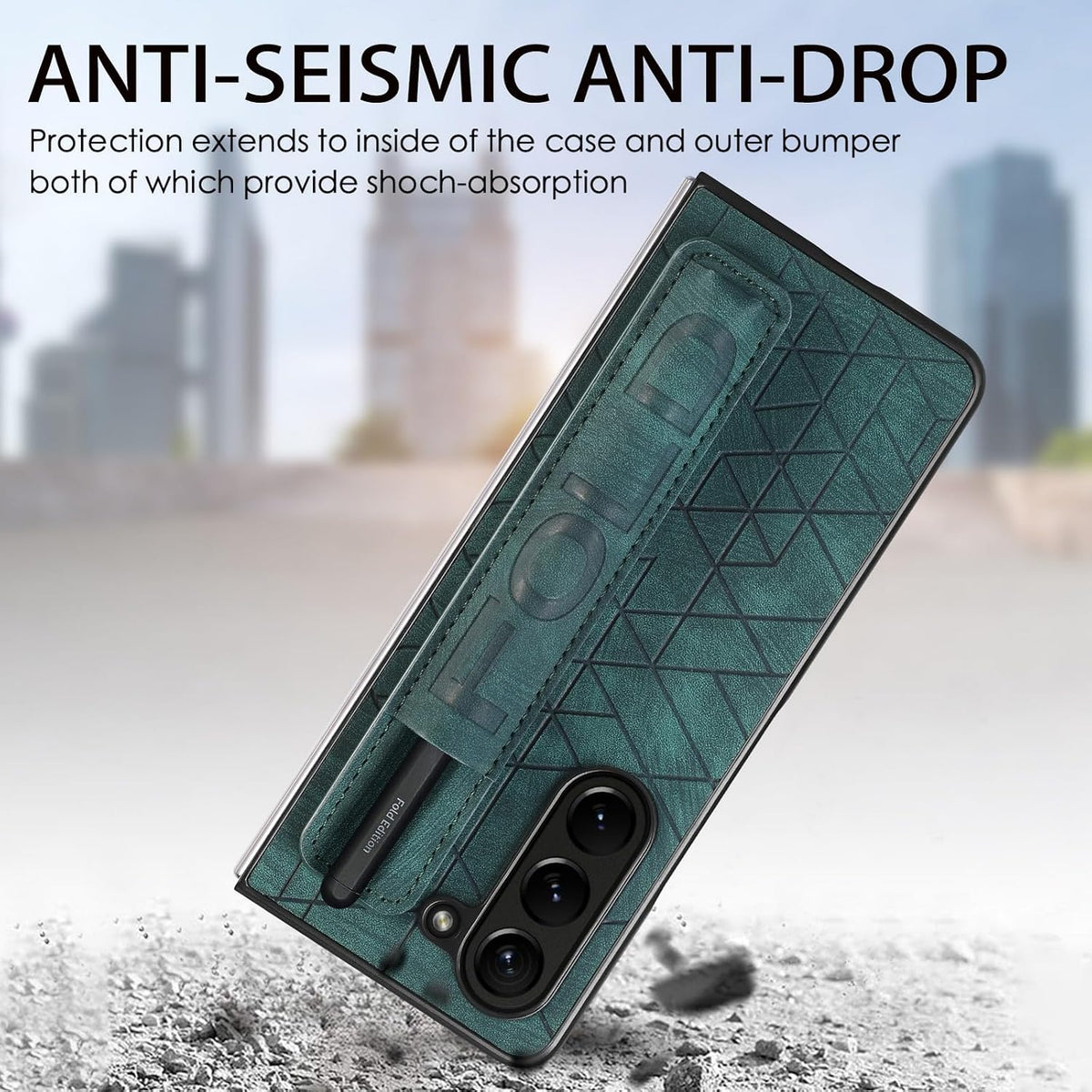 Genuine leather Shockproof phone case for Galaxy Z Fold 6
