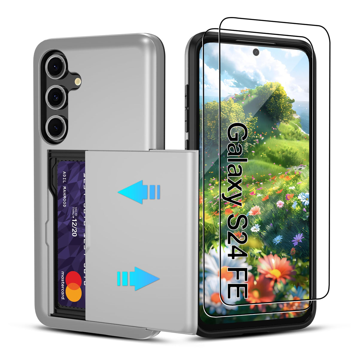 PC+silicone phone case with SIM card slot for Samsung Galaxy A56 5G