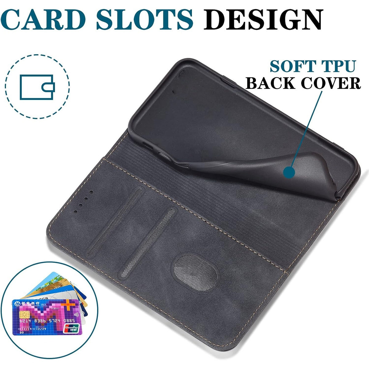 Magnetic genuine leather phone case for Samsung Galaxy S6