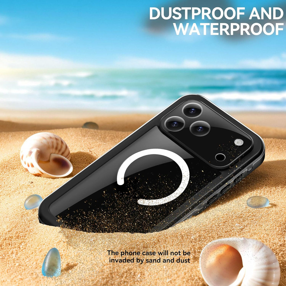 IP68 Waterproof MagSafe Phone Case iPhone 17 Pro Max PC+TPU 