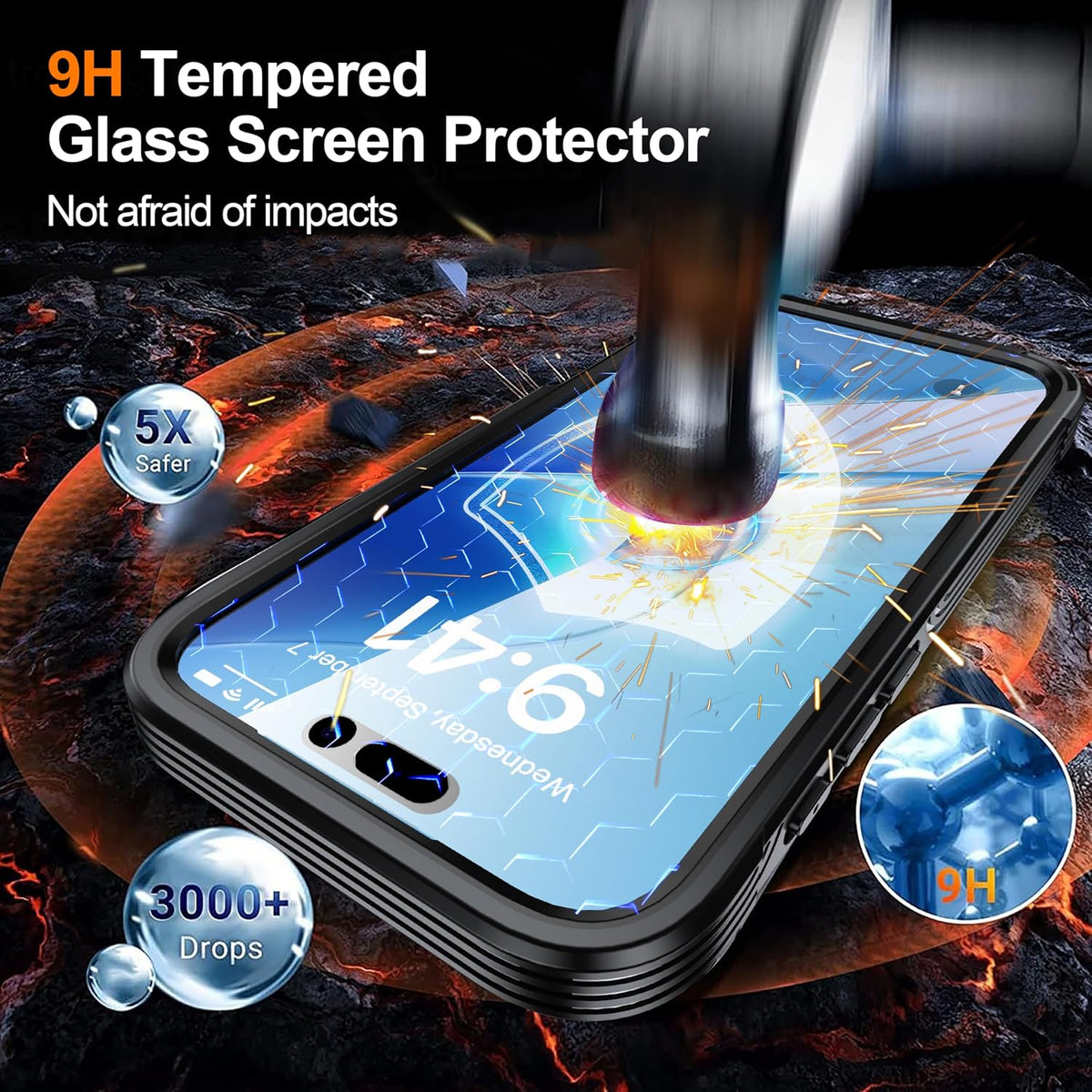 Shockproof Magnetic phone case for iPhone 17 Pro Max, military-grade 