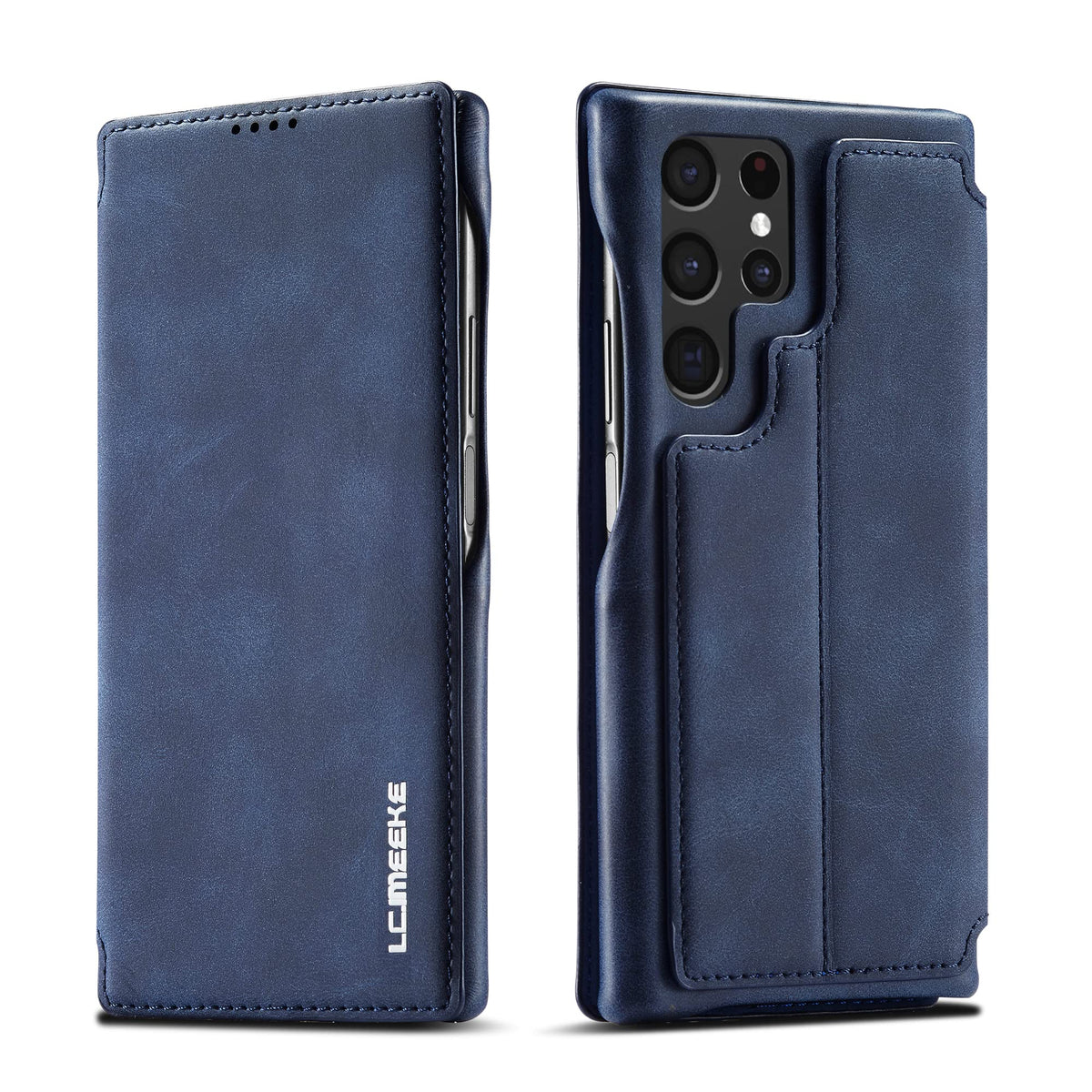 PU+PC leather shockproof phone case for Samsung  Galaxy S22 Plus stand