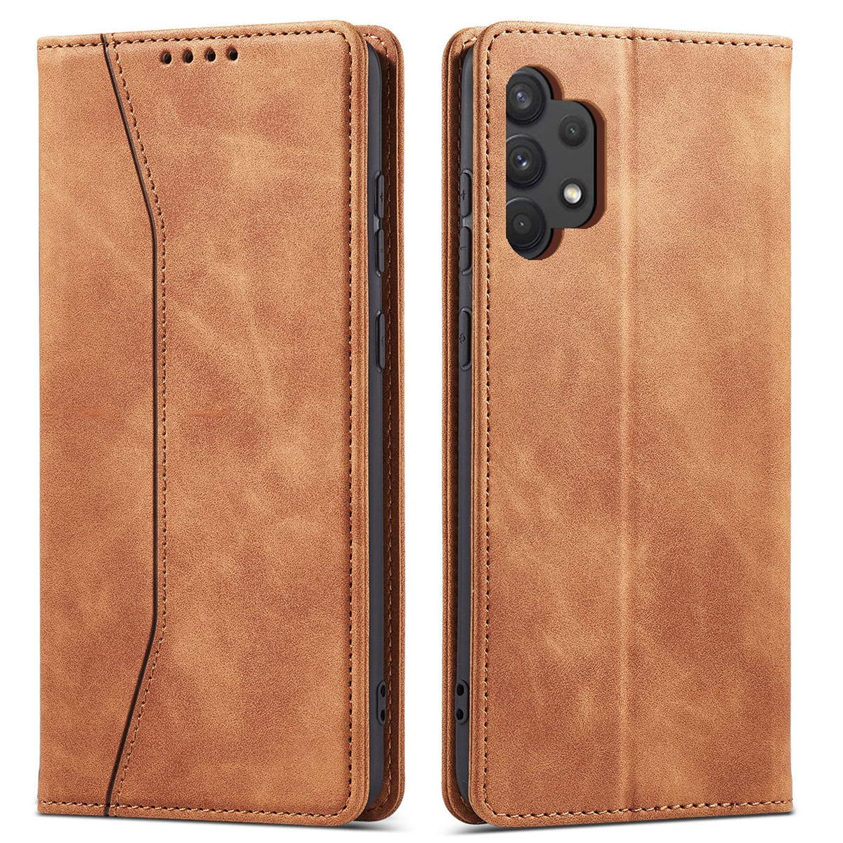 Magnetic genuine leather phone case for Samsung Galaxy S6