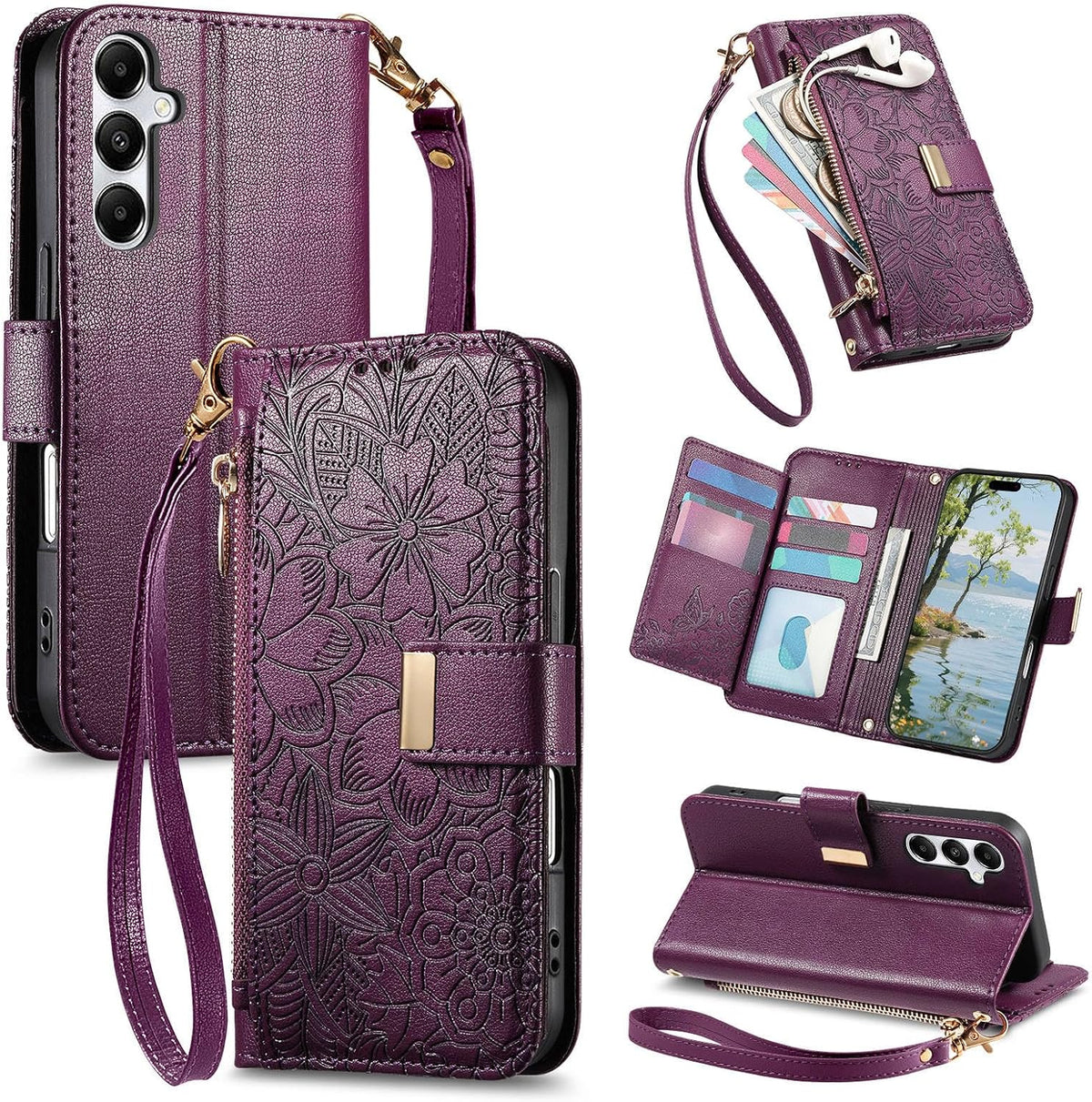 PU leather wallet-style phone case for Samsung Galaxy A17/A16 5G