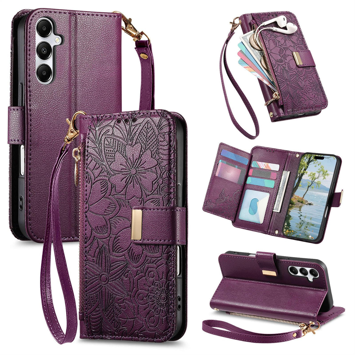 PU leather wallet-style phone case for Samsung Galaxy A17/A16 5G