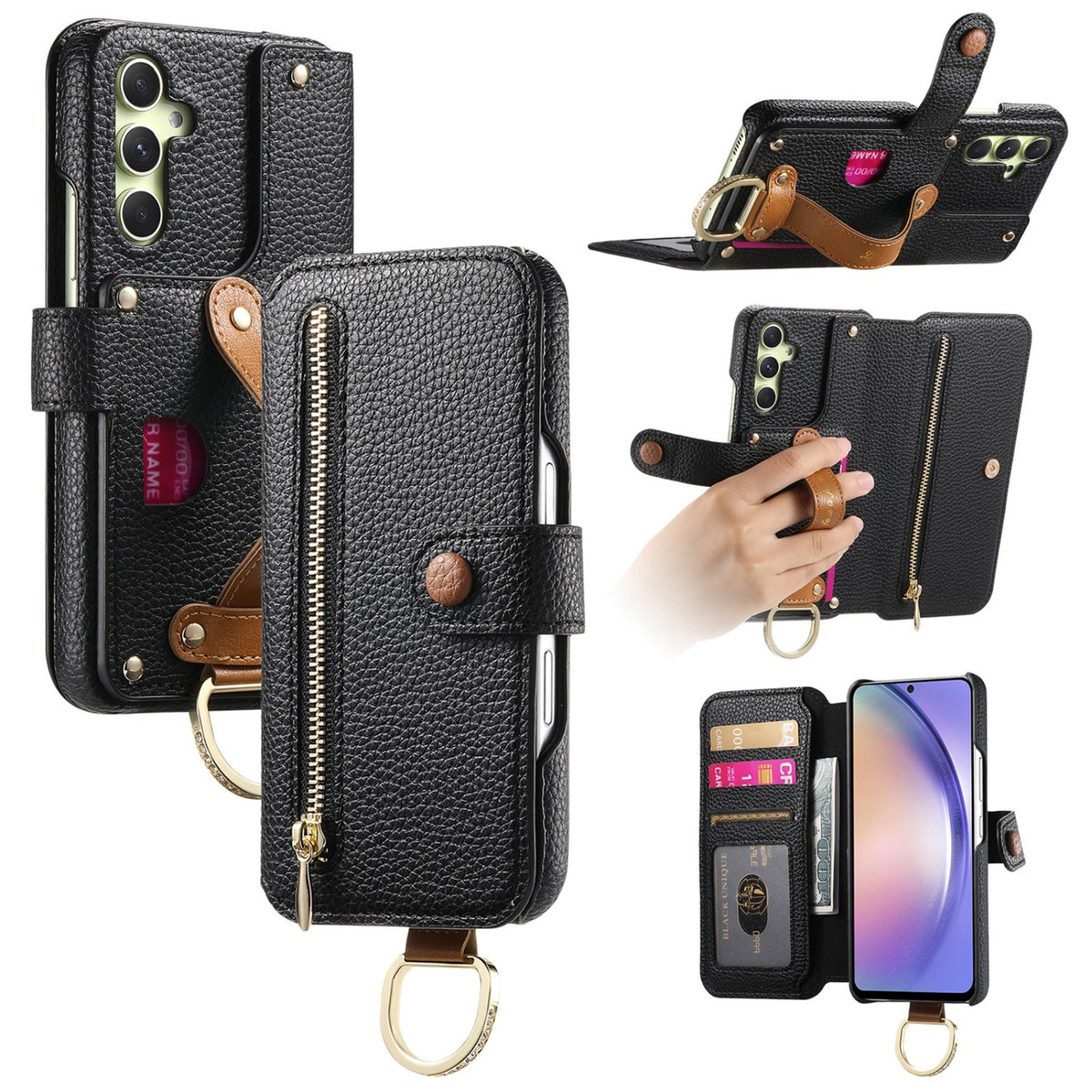 Foldable Wallet-style phone case for Samsung Galaxy A16 with card slot 