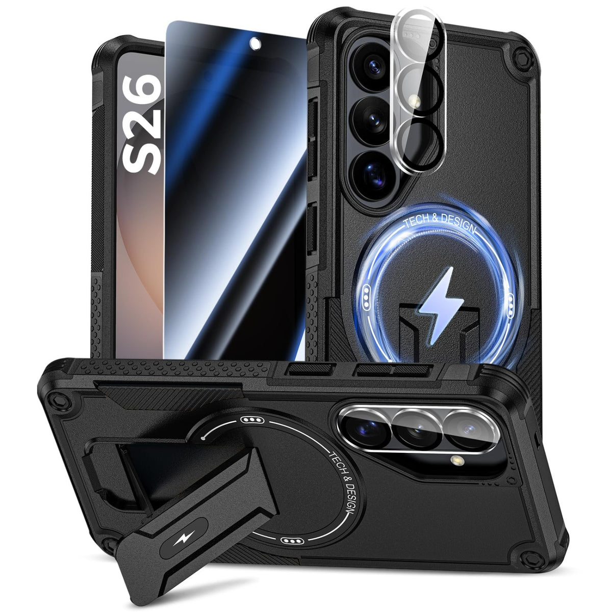MagSafe Shockproof Phone Case for Samsung Galaxy S26 Ultra (Screen Protector Included)