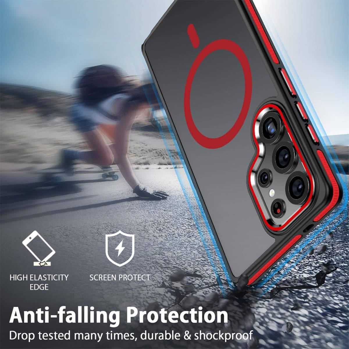 Scratch-resistant phone case for Samsung Galaxy S25 Ultra, Magsafe compatible