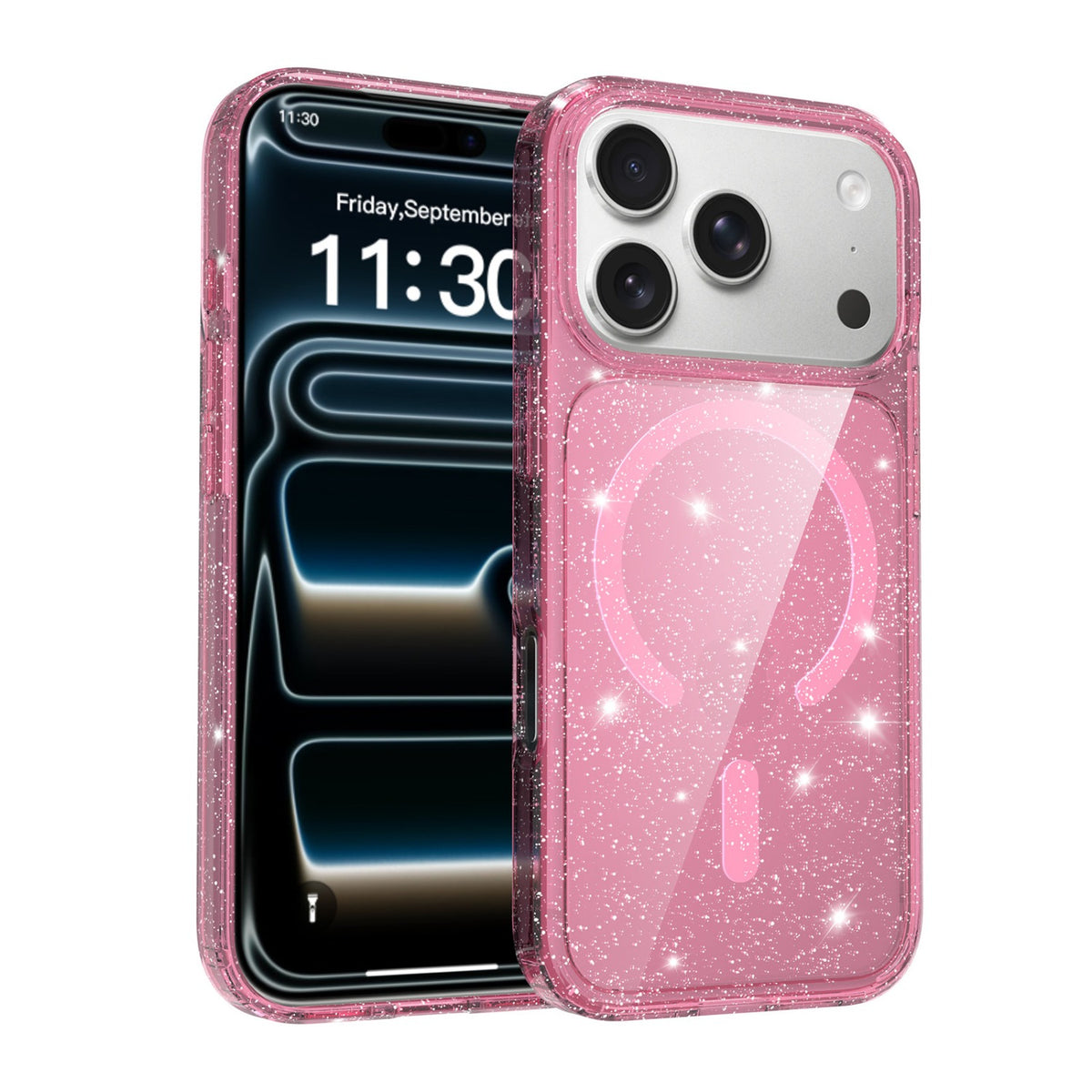 Glitter Shockproof Magnetic Phone Case for iPhone 17 Pro