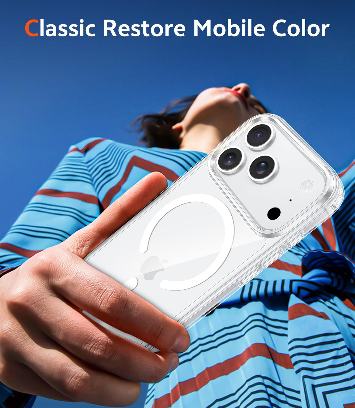 iPhone 17 Pro Max Clear Magnetic Case, Raised Camera & Screen Protection, Airbag Shockproof TPU PC Phone Cover with Precise Cutouts