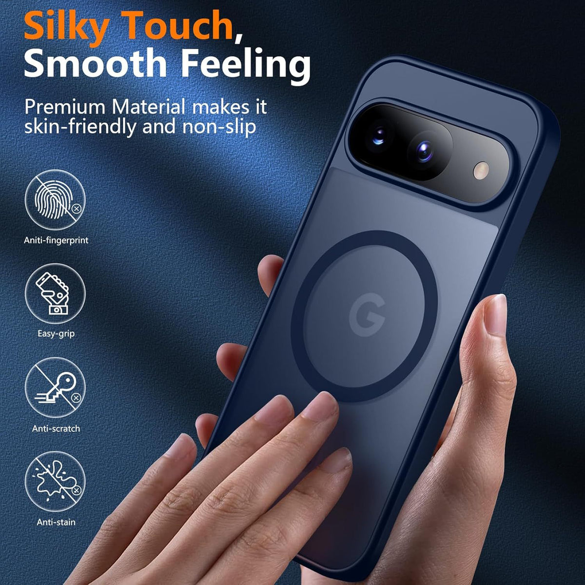 Compatible Magsafe translucent frosted phone case for Google Pixel 9A