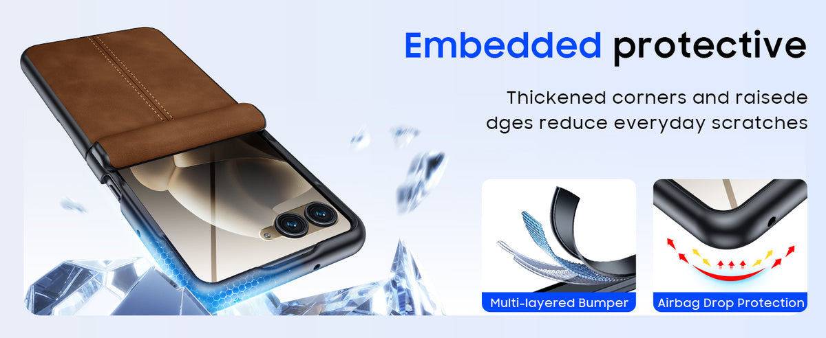 360° drop protection case for Moto Razr 50 – hinge covered and shock absorbing