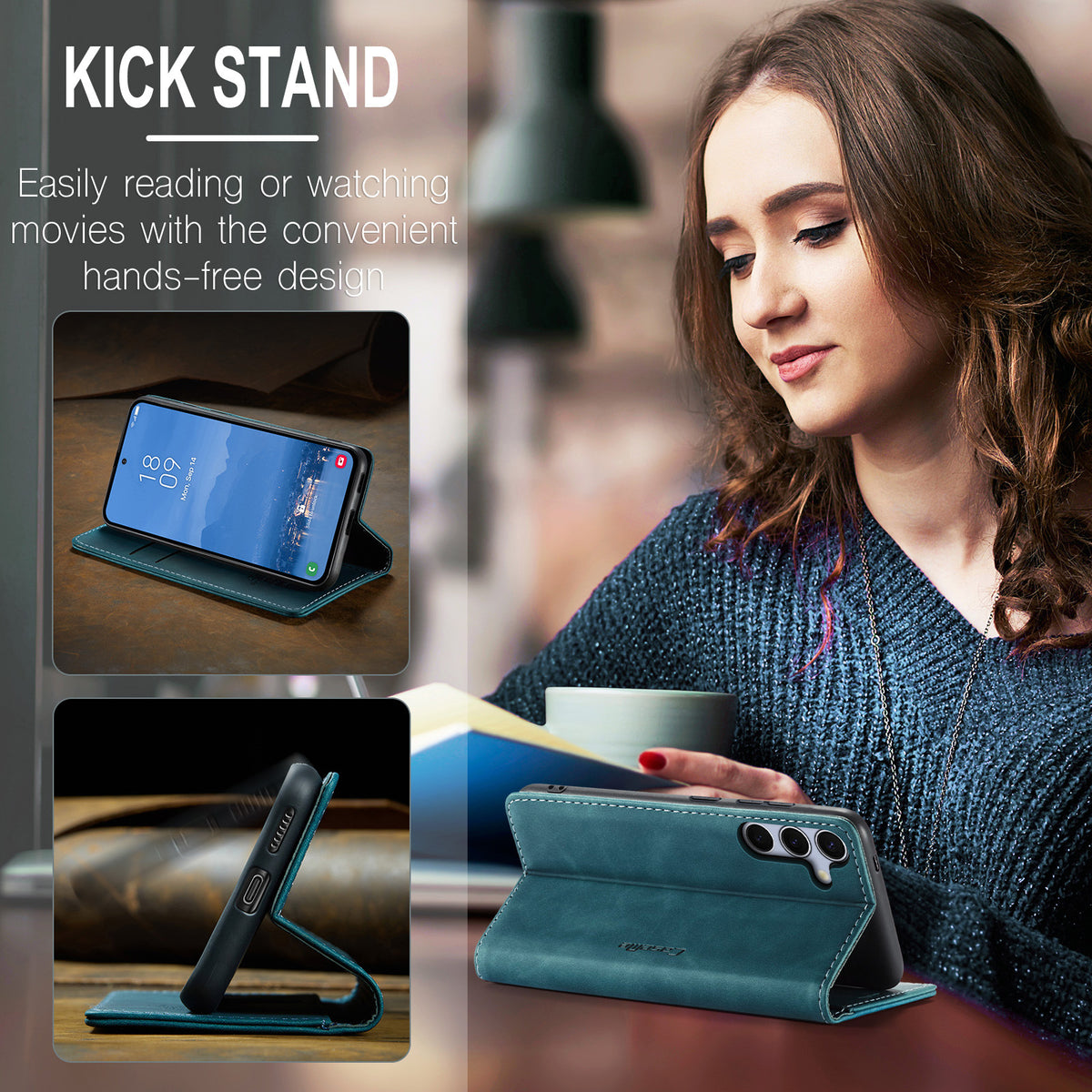 Flip-style protective case with card slot and stand for Samsung Galaxy S26 Ultra