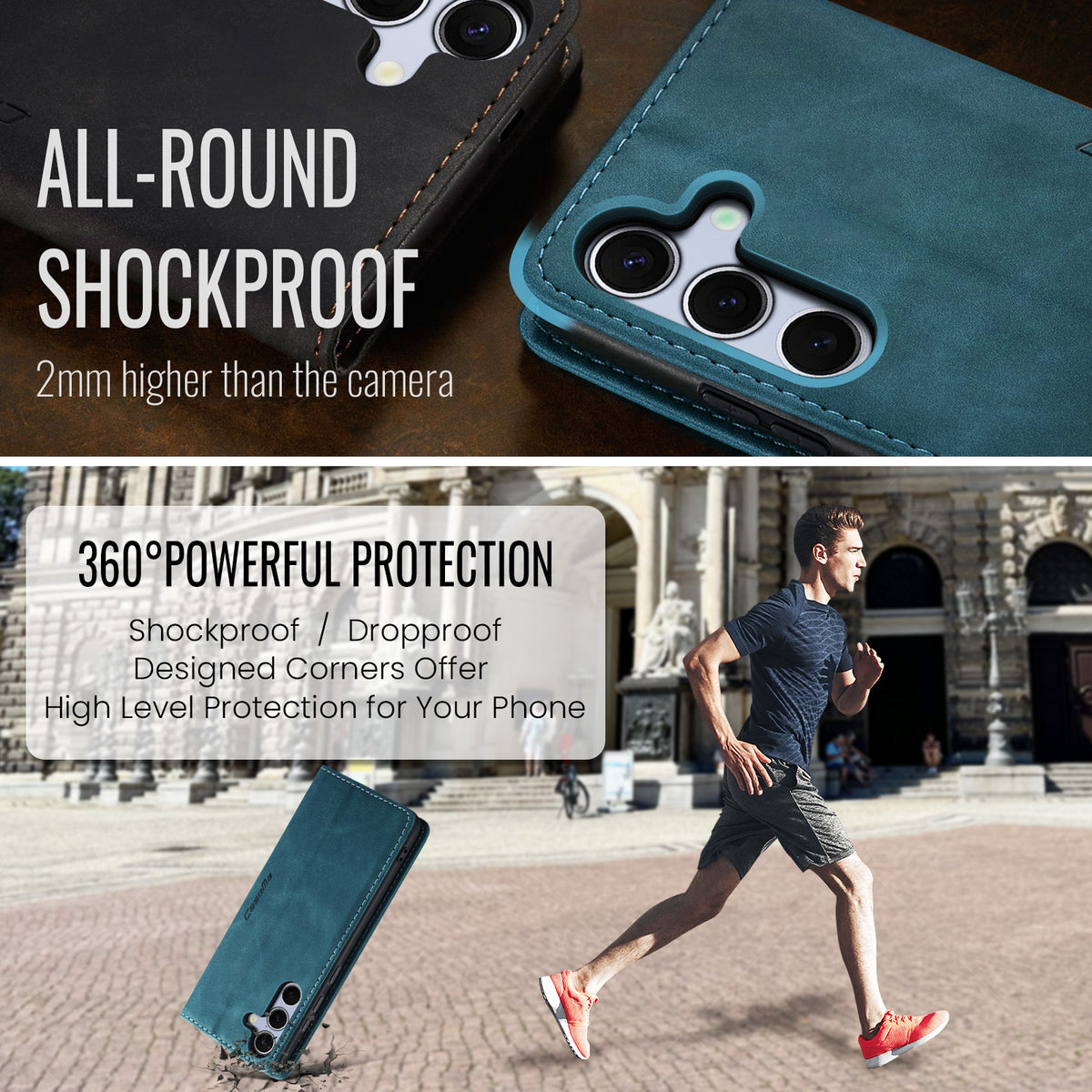 Flip-style protective case with card slot and stand for Samsung Galaxy S26 Ultra