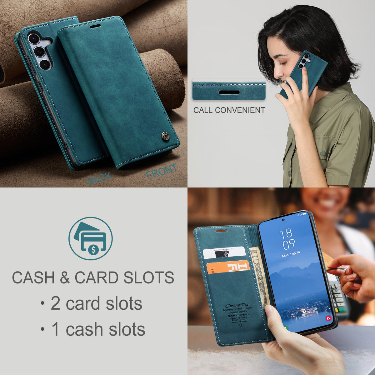 Flip-style protective case with card slot and stand for Samsung Galaxy S26 Ultra